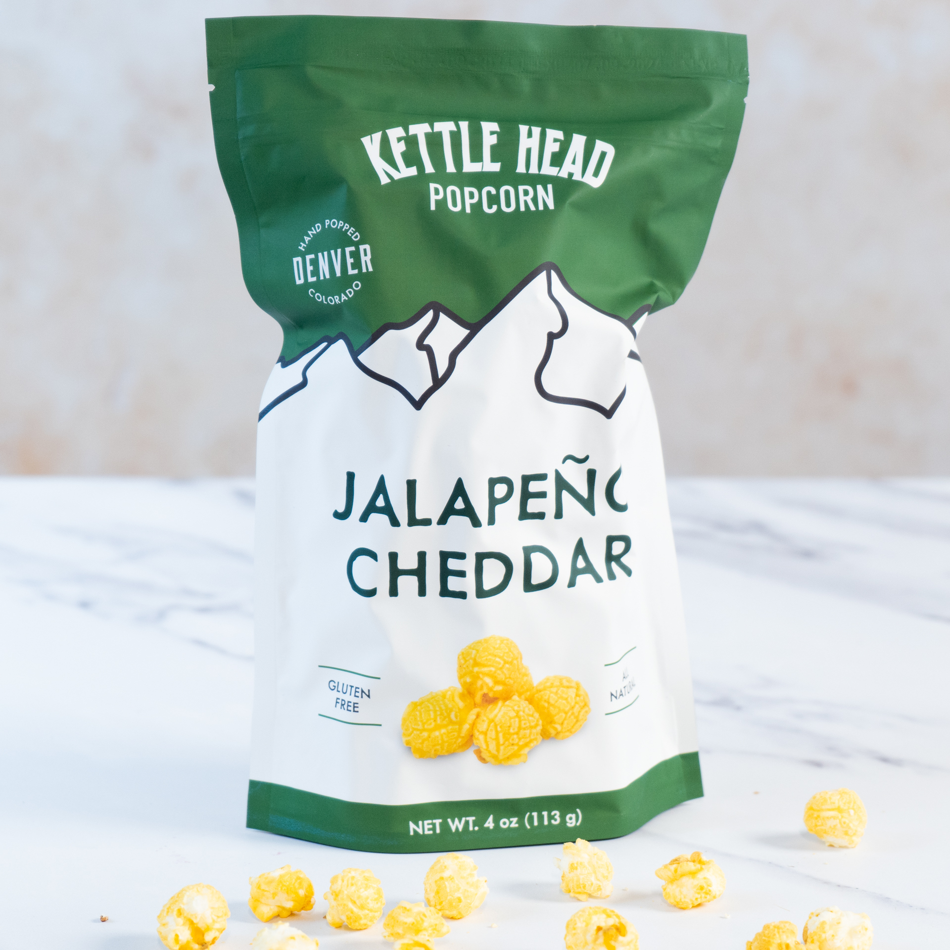 Kettlehead Popcorn Jalapeno Cheddar 4 oz Bag , Jalapeño delivery