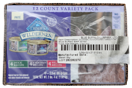 Blue buffalo top duck cat food