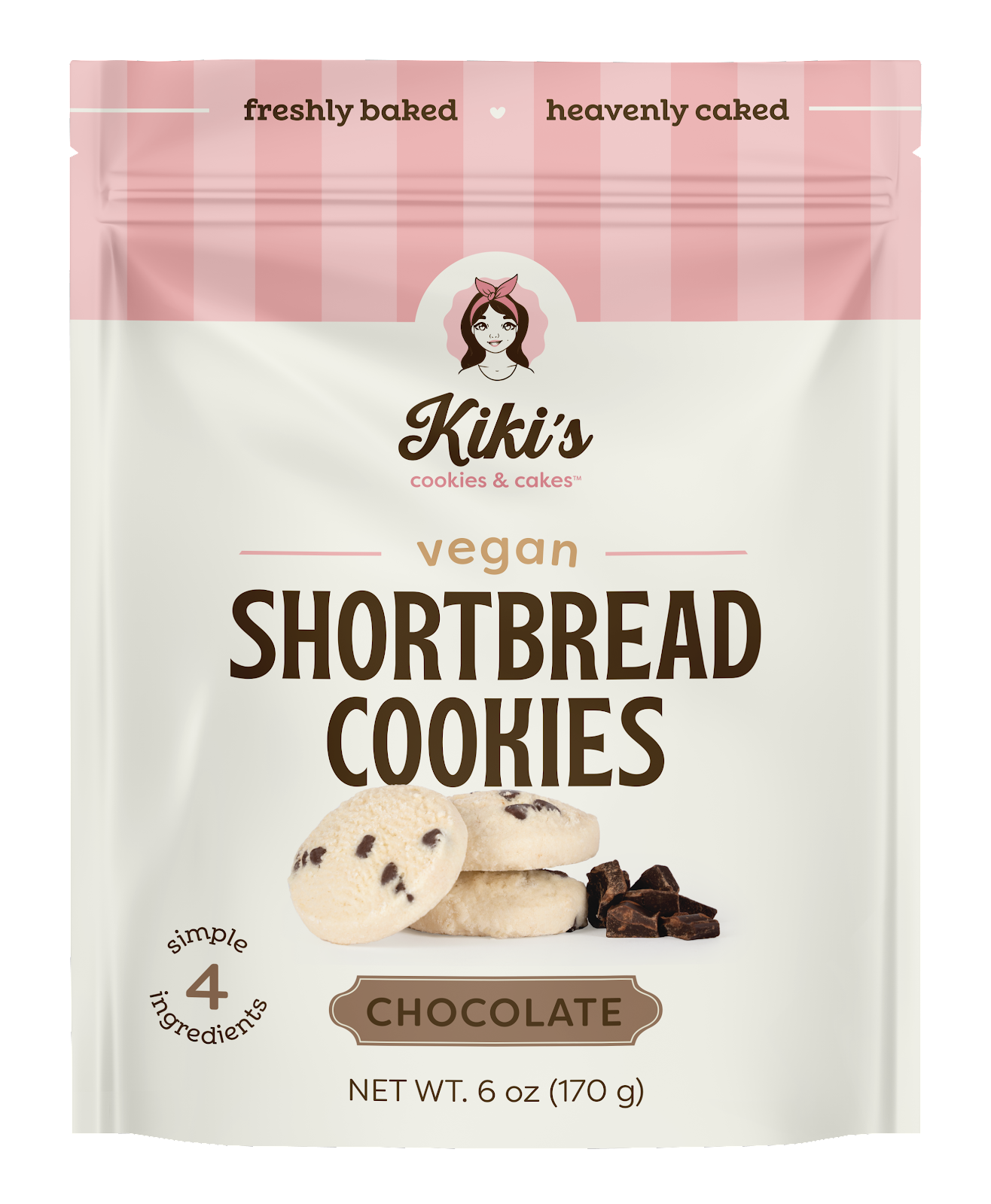Kiki's Cookies Vegan Shortbread Cookies Chocolate 8 oz delivery in