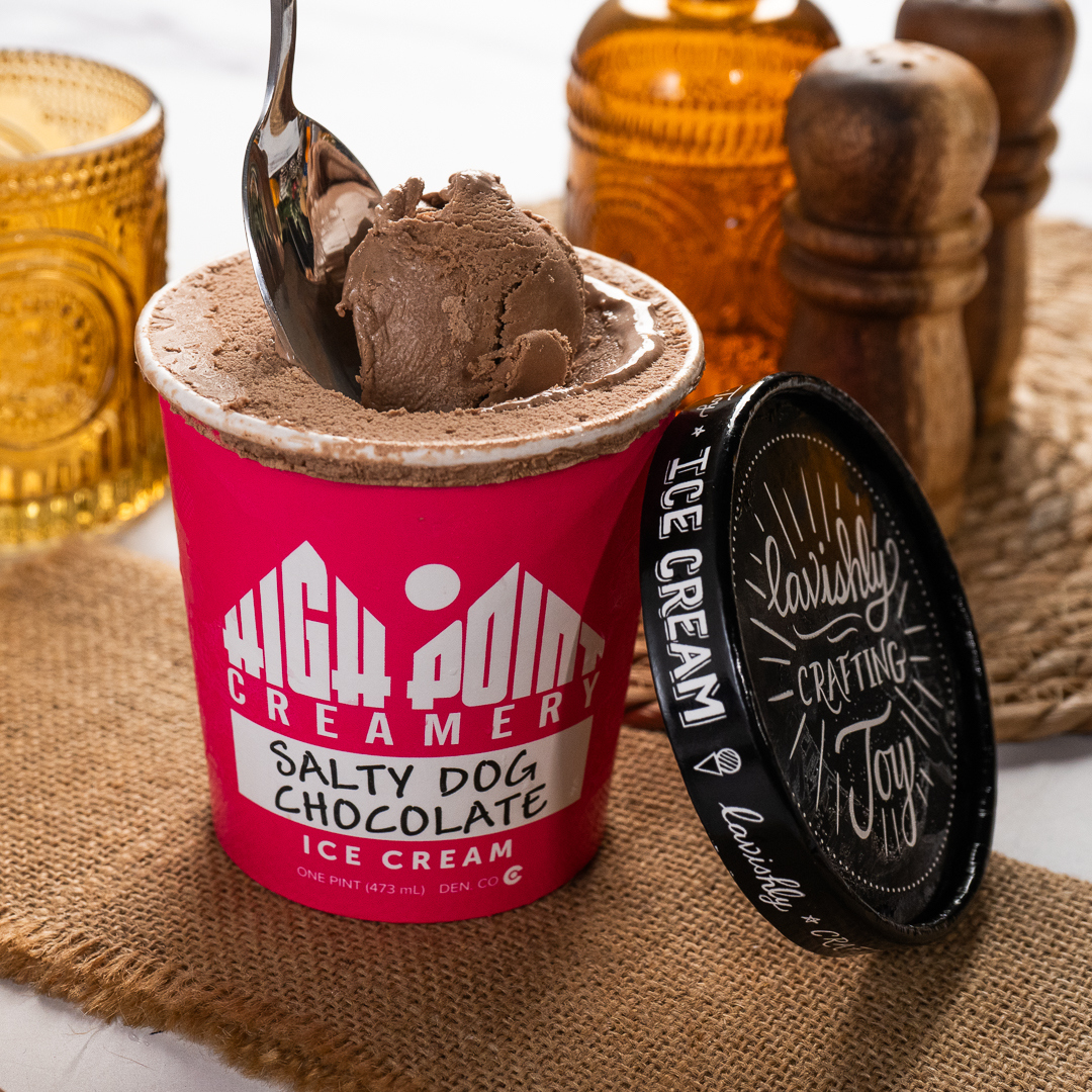 High Point Creamery Salty Dog Chocolate Ice Cream Pint delivery in