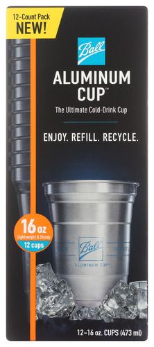 BALL - Ball Aluminum 16 Ounce Disposable Cup 12 Count (12 count