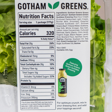 Gotham Greens Green Goddess Salad Kit, 6.25oz delivery in Denver, CO | Pinemelon.com Gotham Greens Green Goddess Salad Kit, 6.25oz delivery in Denver, CO | Pinemelon.com