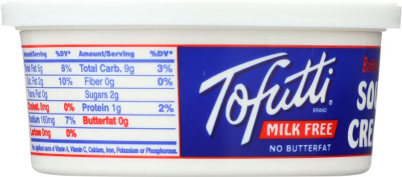 Tofutti Better Than Sour Cream, Milk Free, Imitation - 12 oz