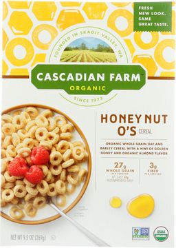 Cascadian Farm Organic Organic Honey Nut O's Cereal 9.5 oz
